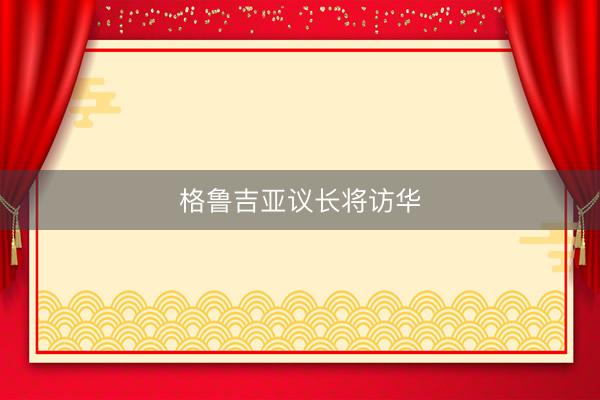 格鲁吉亚议长将访华