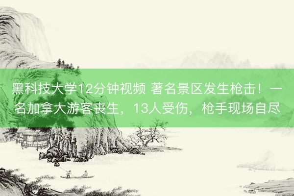 黑科技大学12分钟视频 著名景区发生枪击！一名加拿大游客丧生，13人受伤，枪手现场自尽