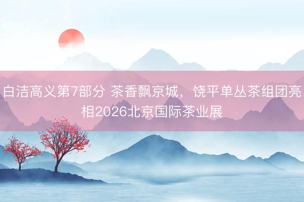 白洁高义第7部分 茶香飘京城，饶平单丛茶组团亮相2026北京国际茶业展