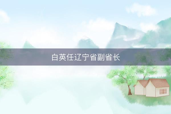 白英任辽宁省副省长