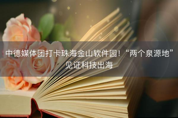 中德媒体团打卡珠海金山软件园！“两个泉源地”见证科技出海